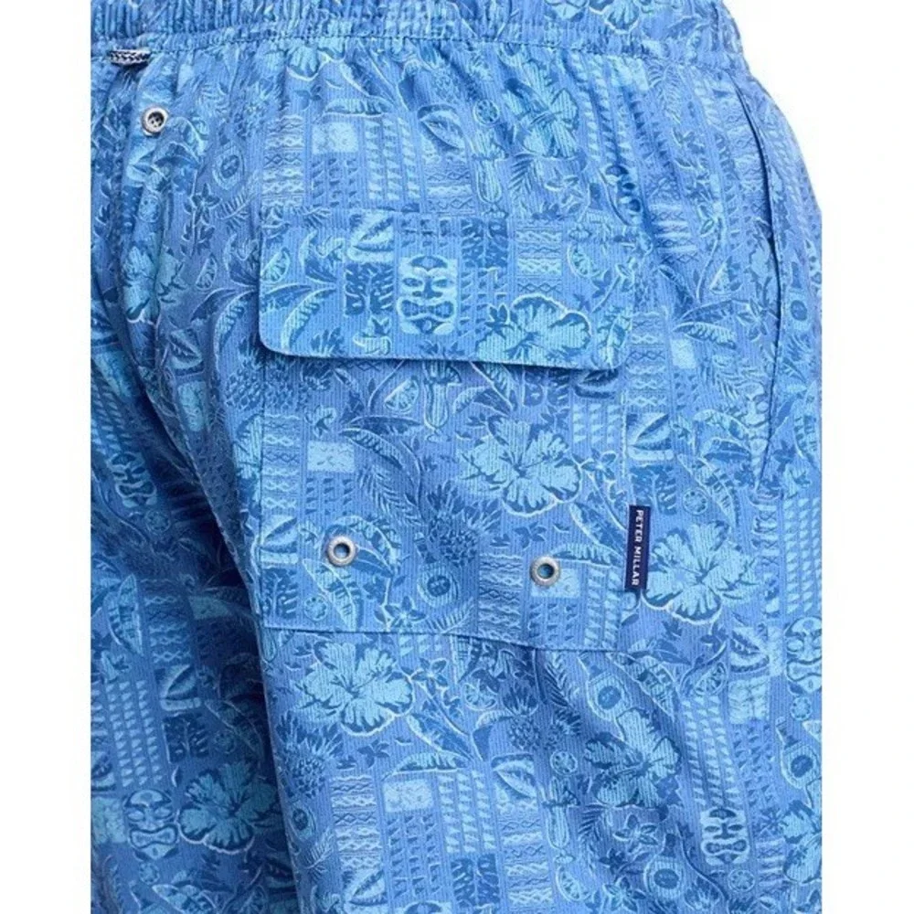 Peter Millar Men's XXL Stellar Blue Mai Tai Tropical Print 7